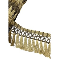 Κρόσσι δίχρωμο χρυσό σκούρο με χρυσό ανοιχτό 9 cm Κρόσσι δίχρωμο χρυσό σκούρο με χρυσό ανοιχτό 9 cm