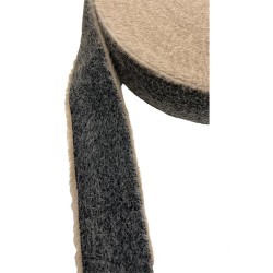 Γούνινο λάστιχο γκρί-μπέζ