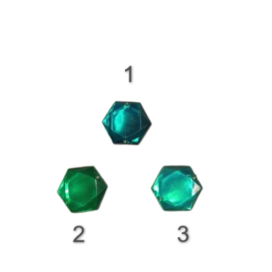 Πέτρες ραφτές σε πολύγωνο σχήμα 2 cm ()