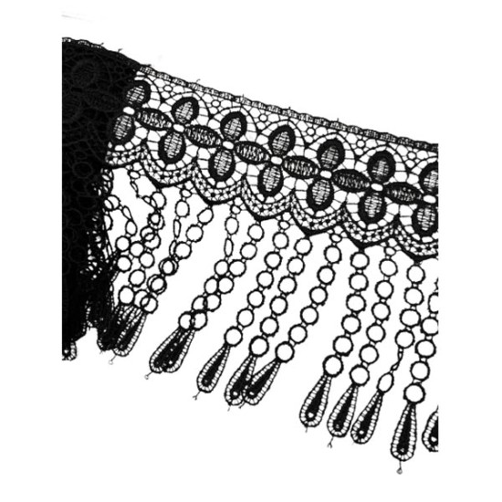 Κυπούρ δαντέλα με κρόσσι ()