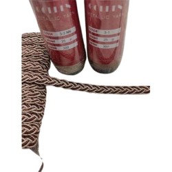 Πλεξούδα δίχρωμη μπρονζέ και μπέζ χρυσό 1cm Πλεξούδα δίχρωμη μπρονζέ και μπέζ χρυσό 1cm