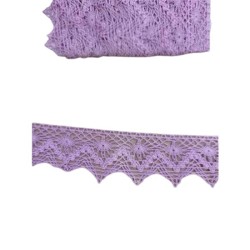 Βαμβακερή δαντέλα μωβ 3,5cm Βαμβακερή δαντέλα μωβ 3,5cm