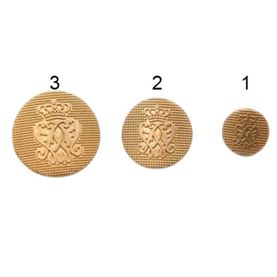 Χρυσό ματ κουμπί με οικόσημο ανδρικού τύπου ()