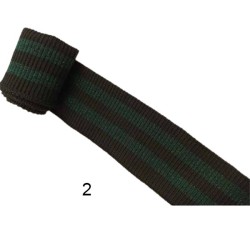 Λάστιχο πλεκτό ακρυλικό ριγέ Φ 4cm σε 4 χρώματα