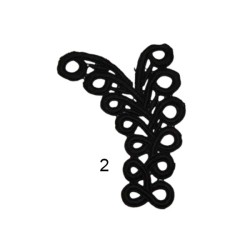 Μοτίφ ραφτό δαντέλα κυπούρ