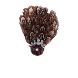 Καρφίτσα με φτερά και παγιέτες