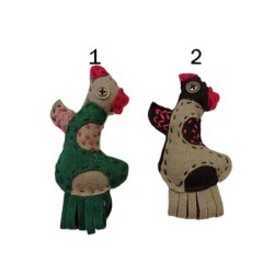 Τσόχινη καρφίτσα με σχέδιο πουλί