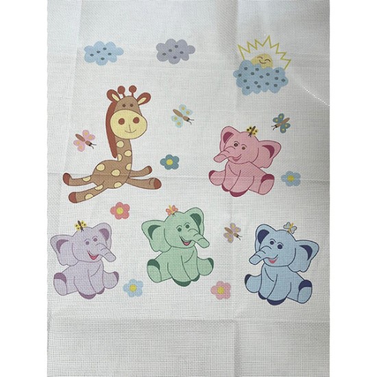 ΣΤΑΜΠΩΤΟ ΚΟΥΒΕΡΤΑΚΙ ΕΛΕΦΑΝΤΑΚΙΑ 1,00 Χ 1,30 Μ  ()