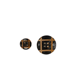 Κουμπί μόδας μαυρο με ροζ χρυσό