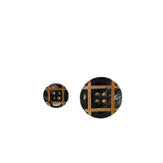 Κουμπί μόδας μαυρο με ροζ χρυσό ()