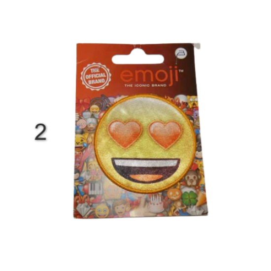 Θερμοκολλητικά Μοτίφ Emoji 6 cm σε 3 χρώματα (110576)