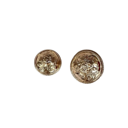 Κουμπί ροζ χρυσό μεταλλικό με οικόσημο