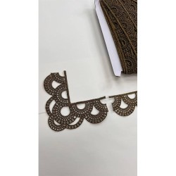 Λασέ δαντέλα χρυσό σκούρο 7cm 