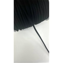 Κορδόνι ελαστικό μαύρο 6mm