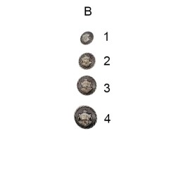 Μεταλλικό κουμπί με οικόσημο ανδρικού τύπου