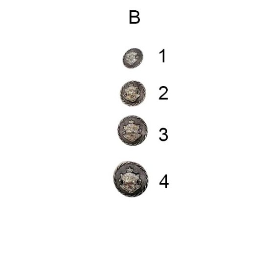 Μεταλλικό κουμπί με οικόσημο ανδρικού τύπου (98053)