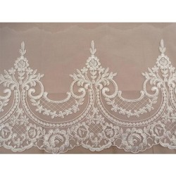 Λευκή δαντέλα γαλλική σαντιγί 27 cm 