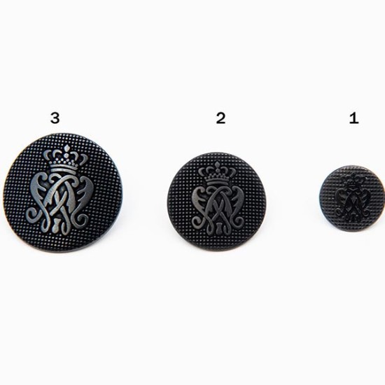 Μαύρο Νίκελ κουμπί με οικόσημο ανδρικού τύπου ()