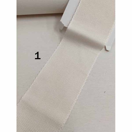 Λωρίδα κεντήματος Aida 10cm μπεζ και λευκο () Λωρίδα κεντήματος Aida 10cm μπεζ και λευκο ()