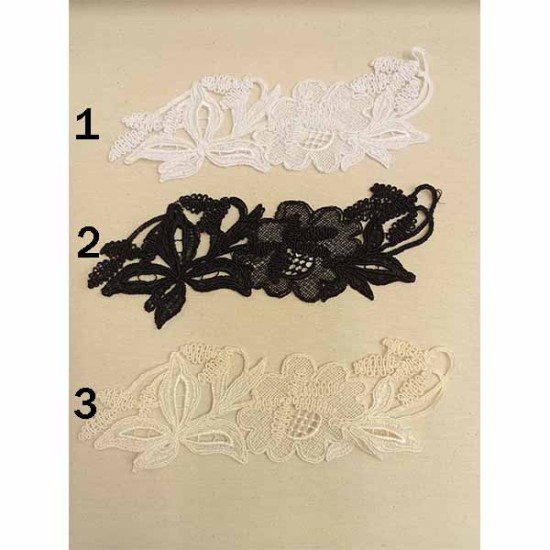 Mοτίφ λουλούδι 20cm σε 3 χρώματα ()