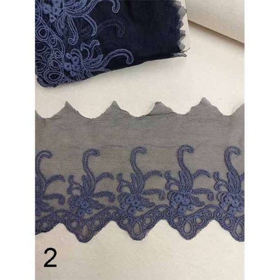 Δαντέλα γαλλική σαντιγί 17cm σε 2 χρώματα (106782)