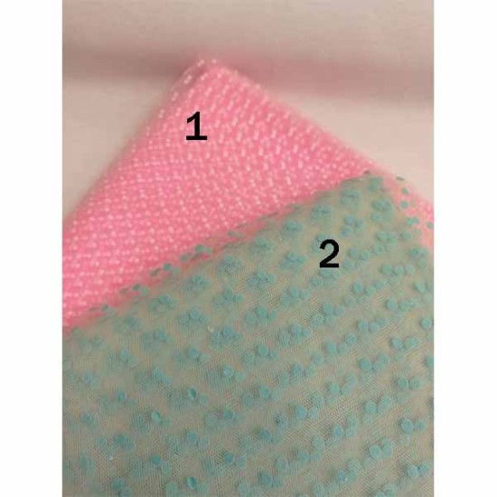 Τούλι πουά Φάρδος 1,50 m σε 3 ΧΡΩΜΑΤΑ ()