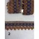 Δαντέλα με μπλε σχέδιο 3,5 cm σε 2 χρώματα  (104350)