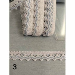 Βαμβακερή δαντέλα με μύτη 2cm σε 3 χρώματα Βαμβακερή δαντέλα με μύτη 2cm σε 3 χρώματα