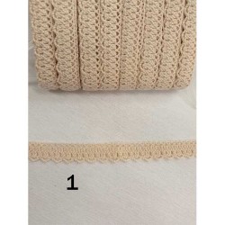 Δαντέλα βαμβάκι 0.50cm σε 2 χρώματα