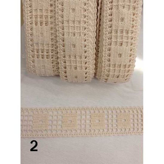 δαντέλα ατραντέ  3cm σε 2 χρώματα (103679)