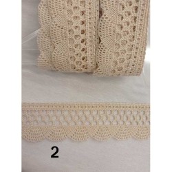 Δαντέλα Βαμβακερή 3.50cm σε 2 χρώματα