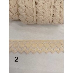 Δαντέλα Βαμβακερή Με Μύτες 5cm σε 2 χρώματα