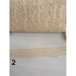 Βαμβακερή δαντέλα 2cm σε 2 χρώματα Βαμβακερή δαντέλα 2cm σε 2 χρώματα