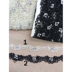 Οργαντίνα με παγιέτα τρέσα 2cm