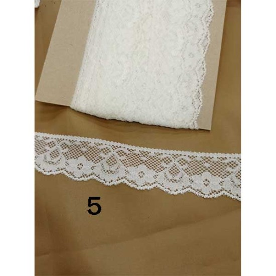 Δαντέλα ελαστική  σε 5 χρώματα Φ 3cm (81995)