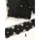 Τρέσα με πλεκτά λουλούδια 5cm σε 2 χρώματα  ()