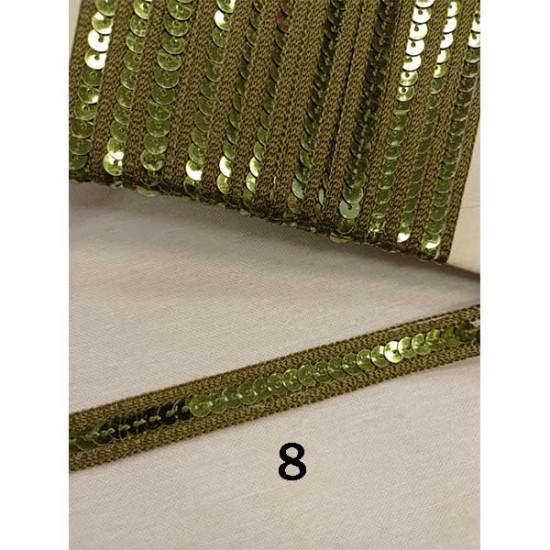 Τρέσα λεπτή με παγιέτες σε 7 χρώματα 1.5cm (103406)