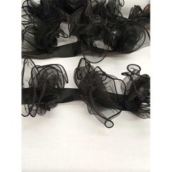 τρεσα 3D οργαντίνα ραμμένη πάνω σε γκρό κορδέλα 5cm