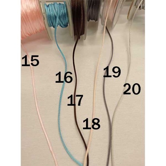 Κορδόνι σατέν (ποντικοουρά) σε 20 χρώματα (111415)