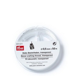 Διακοσμητικό νήμα χειροτεχνίας 0,50 mm, διαφανές Prym