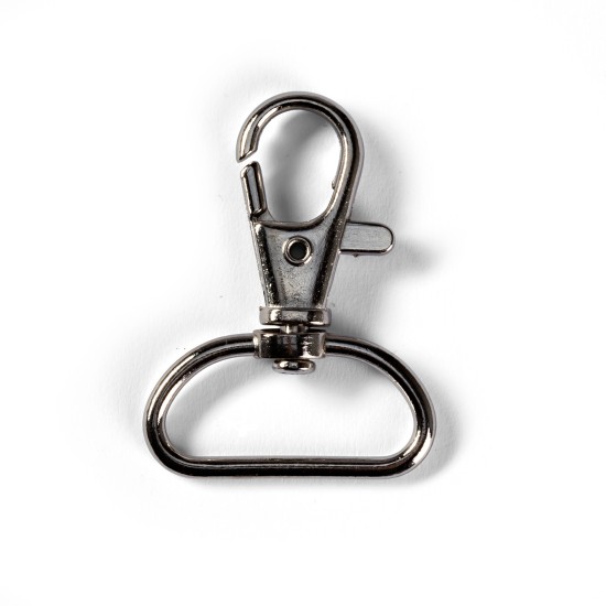 παπαγαλάκι Mεταλλικό  για τσάντα με ιμάντα  25 x 40mm, ασημί PRYM (90519)