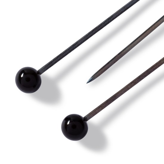 Καρφίτσες με γυαλί Prym, 0,80 x 48mm, μαύρο, 30g (111563)
