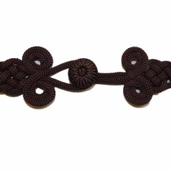 Κούμπωμα με κορδόνι καφέ