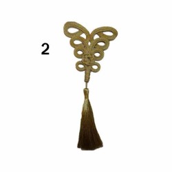 Ραφτό Μοτίφ με κορδόνι και κρόσσι σε 2 χρώματα 