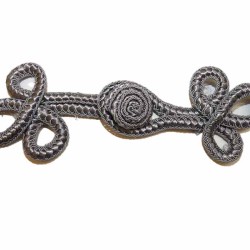 Κούμπωμα με κορδόνι γκρι