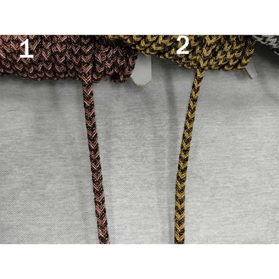 Κορδόνι πλακέ δίχρωμο 3mm σε 7 χρώματα ()