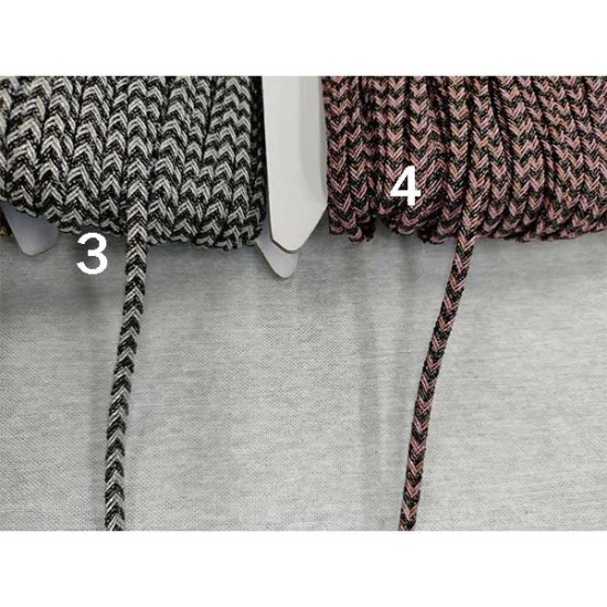 Κορδόνι πλακέ δίχρωμο 3mm σε 7 χρώματα (60857)