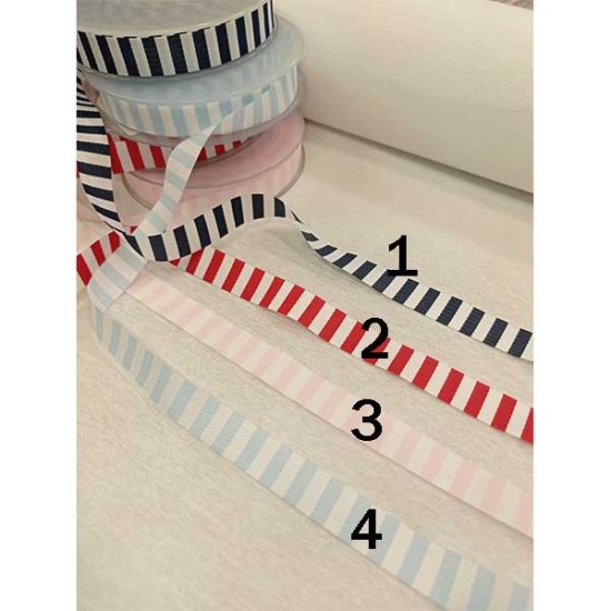 Ισπανική κορδέλα ριγέ 15 mm σε 4 χρώματα ()