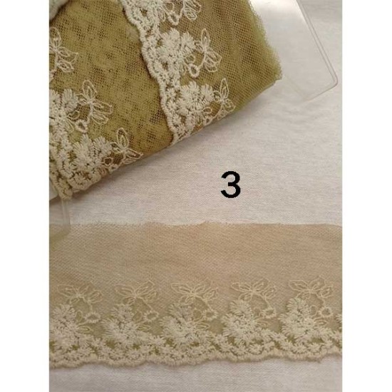 Γαλλική δαντέλα σαντιγί 6cm (6 χρώματα) (105803)