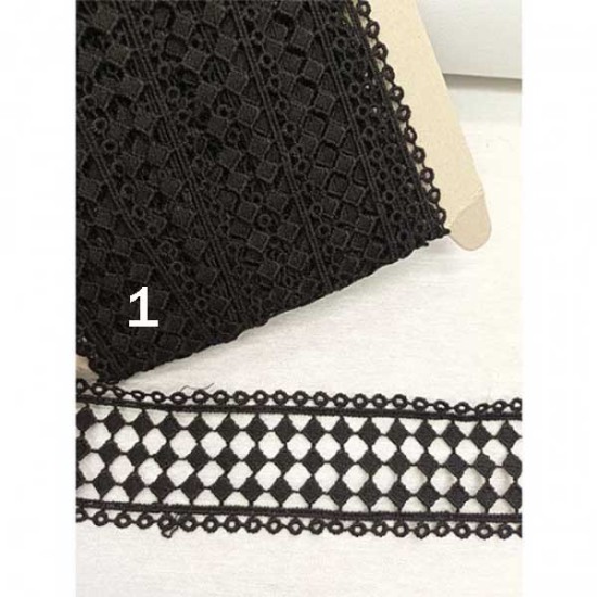 Κυπούρ δαντέλα 5cm σε 2 χρώματα ()